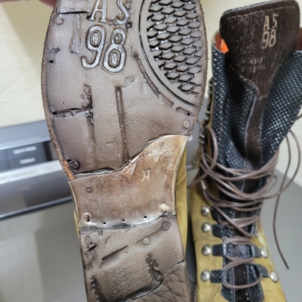 New A.S98 Women’s Olive Green Lace-Up Combat Boots 37 - Picture 6 of 6